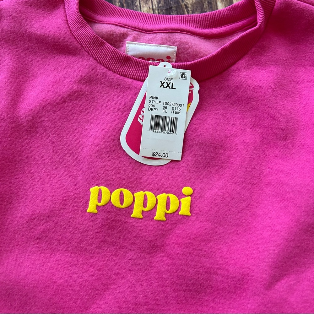 Women’s Poppi X Target Collab Pink Sweatshirt XXL - Picture 2 of 5
